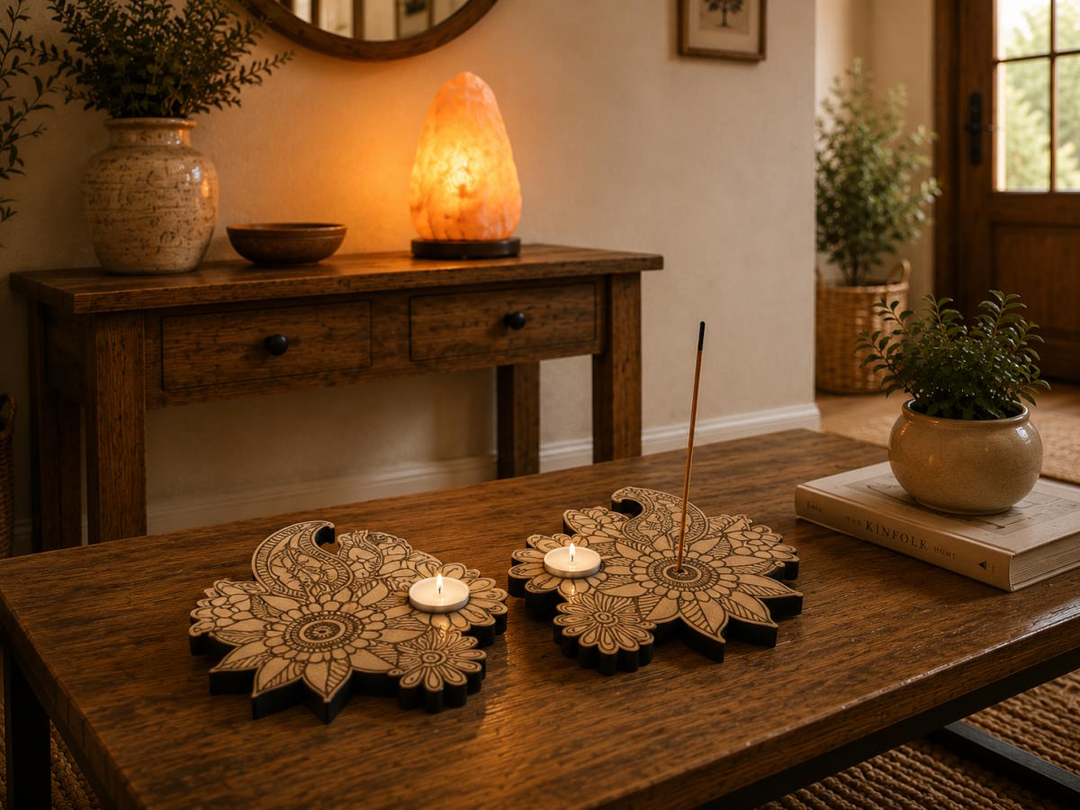 Porta velas Mándala Batik